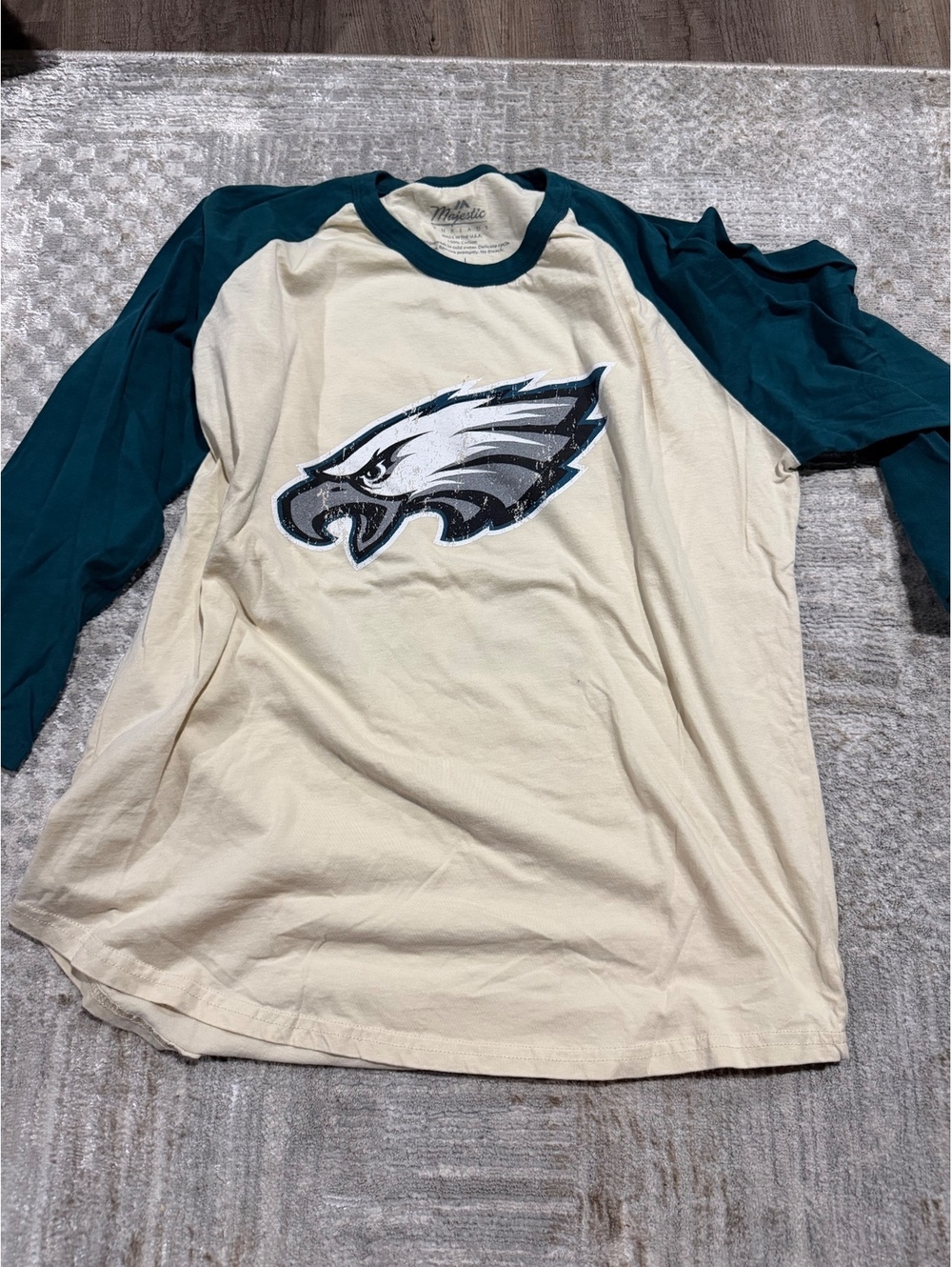 Majestic Threads Philadelphia Eagles #11 Brown Men's Rugby Shirt Large